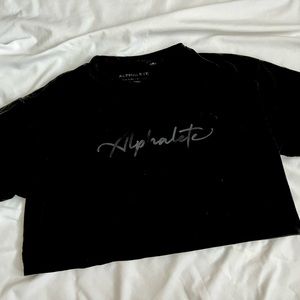 Black Alphalete Crop Top